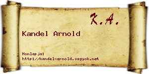 Kandel Arnold névjegykártya